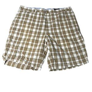 Black Brown 1826 Men's Plaid Cotton Shorts Size 36 Summer Golfing Leisure Play